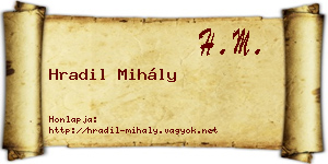 Hradil Mihály névjegykártya