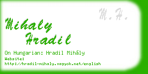 mihaly hradil business card